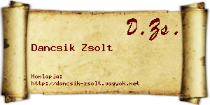 Dancsik Zsolt névjegykártya